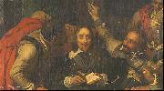 A portion of Hippolyte Delaroche's 1836 oil painting Charles I Insulted by Cromwell's Soldiers, Hippolyte Delaroche